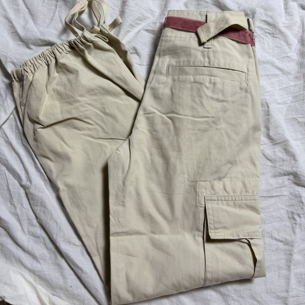 Ralph Lauren Cargo Tie Ankle Pants Girls Size 8 NWT Khaki
